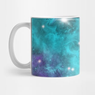 Blue Turquoise Purple Star Nebula Space Galaxy Universe Mug